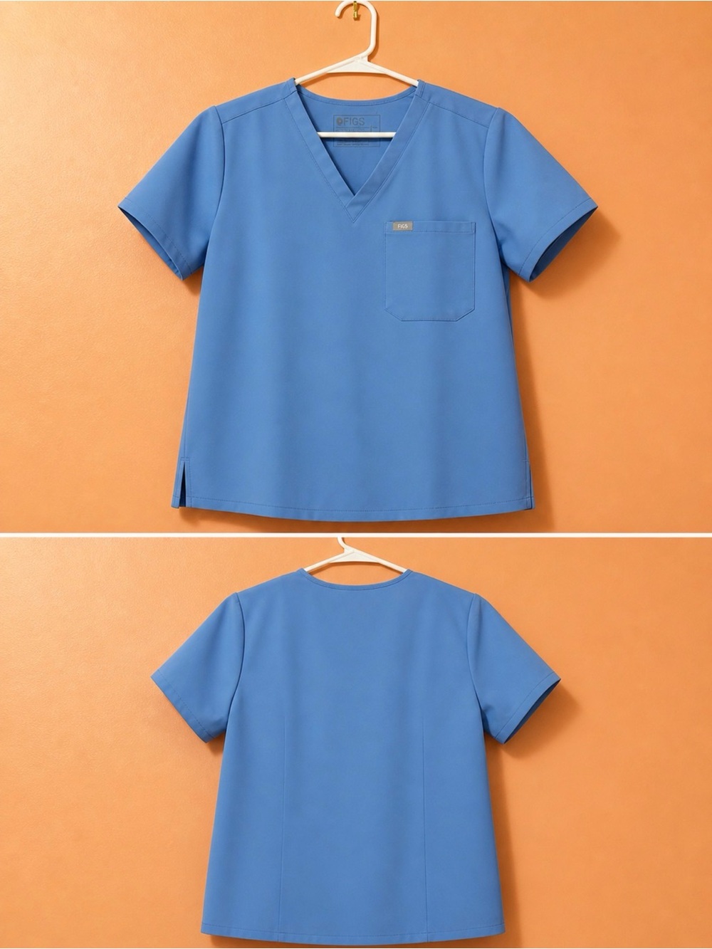 FIGS Women's Blue V-Neck Medical Scrub Top